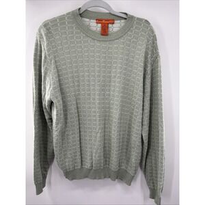 Sette Ponti Crew Neck Sweater Size Medium Green Made in Italy Designer